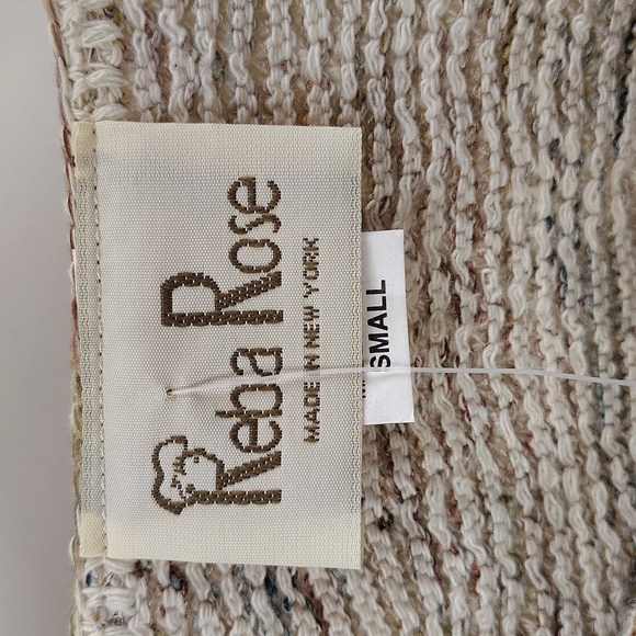 REBA ROSE Cropped Knit Button Down Cardigan Sweater Rose Tapestry Size Small - Picture 2 of 5